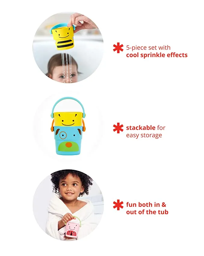 Skip Hop Explore & More Zoo Stack & Pour Buckets - Stack & Pour Buckets- CCC