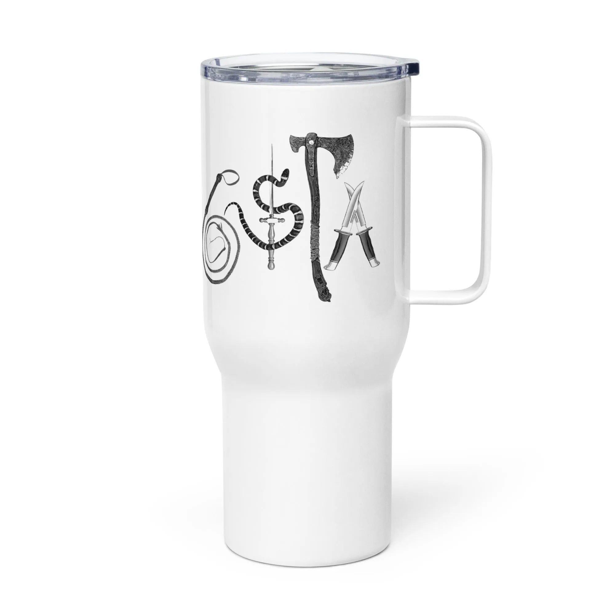 SLANGSTA Travel mug with a handle