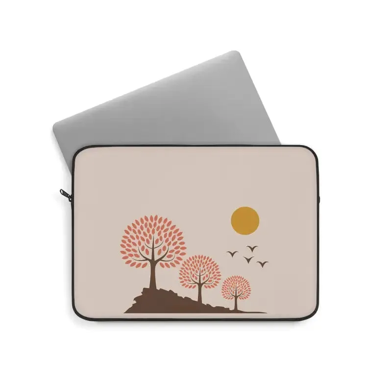 Sleek Black Laptop Sleeve with Nylon Zipper