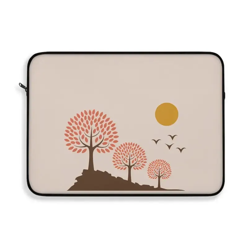 Sleek Black Laptop Sleeve with Nylon Zipper