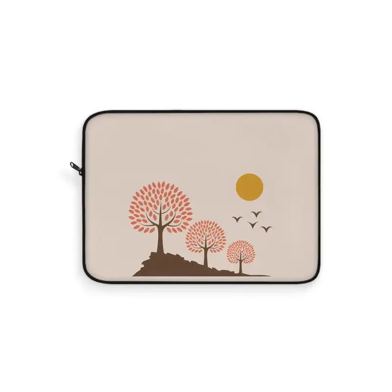 Sleek Black Laptop Sleeve with Nylon Zipper