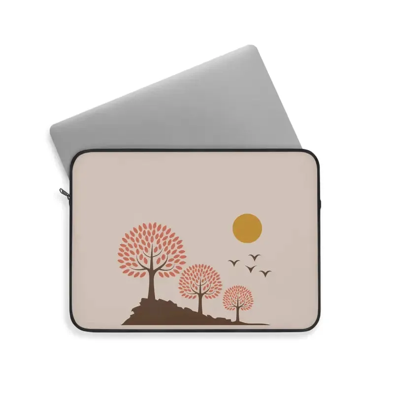 Sleek Black Laptop Sleeve with Nylon Zipper