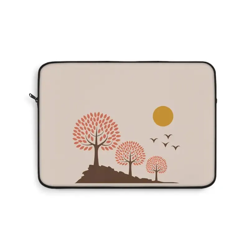 Sleek Black Laptop Sleeve with Nylon Zipper