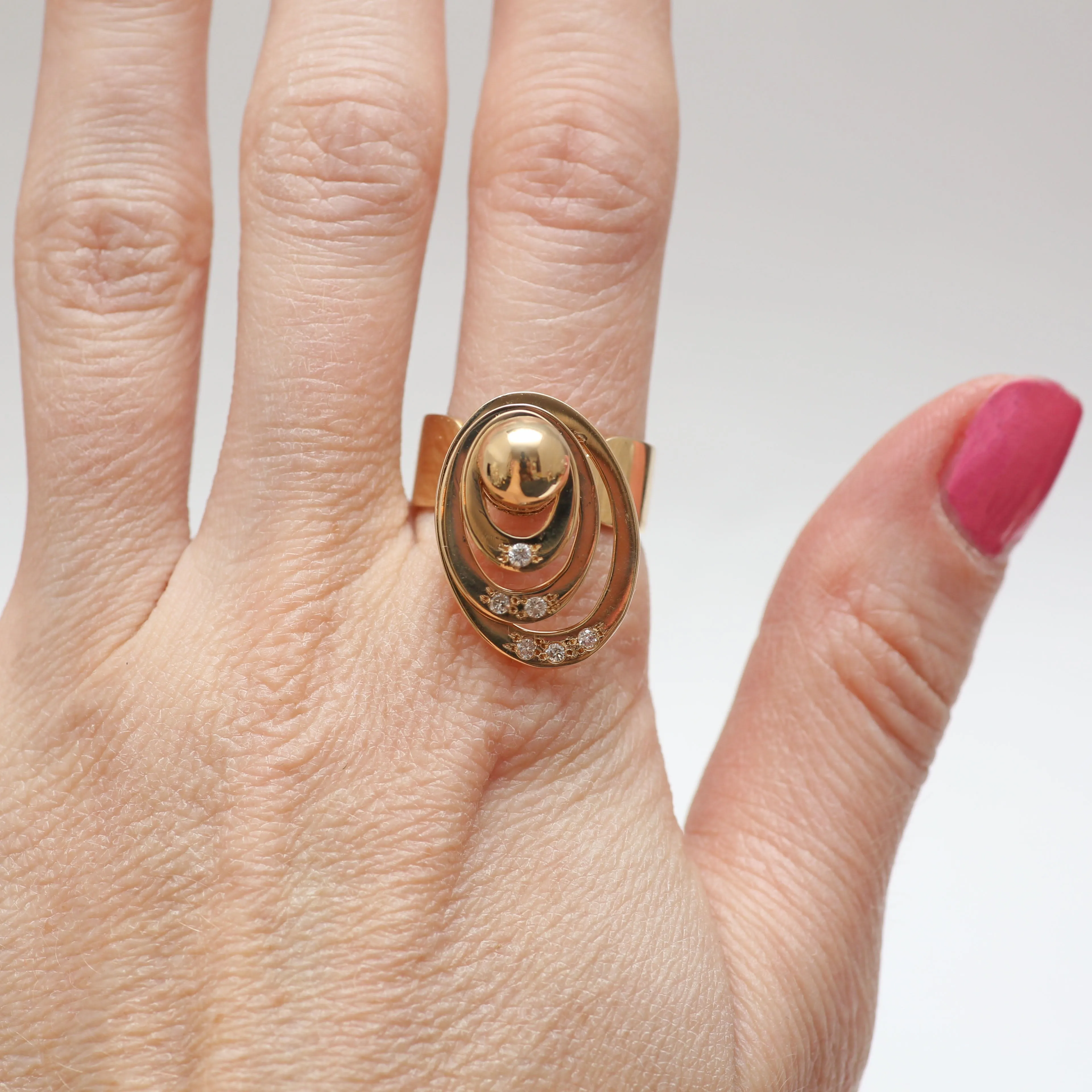 SOLD* 14k Three-Tiered Spinner Ring