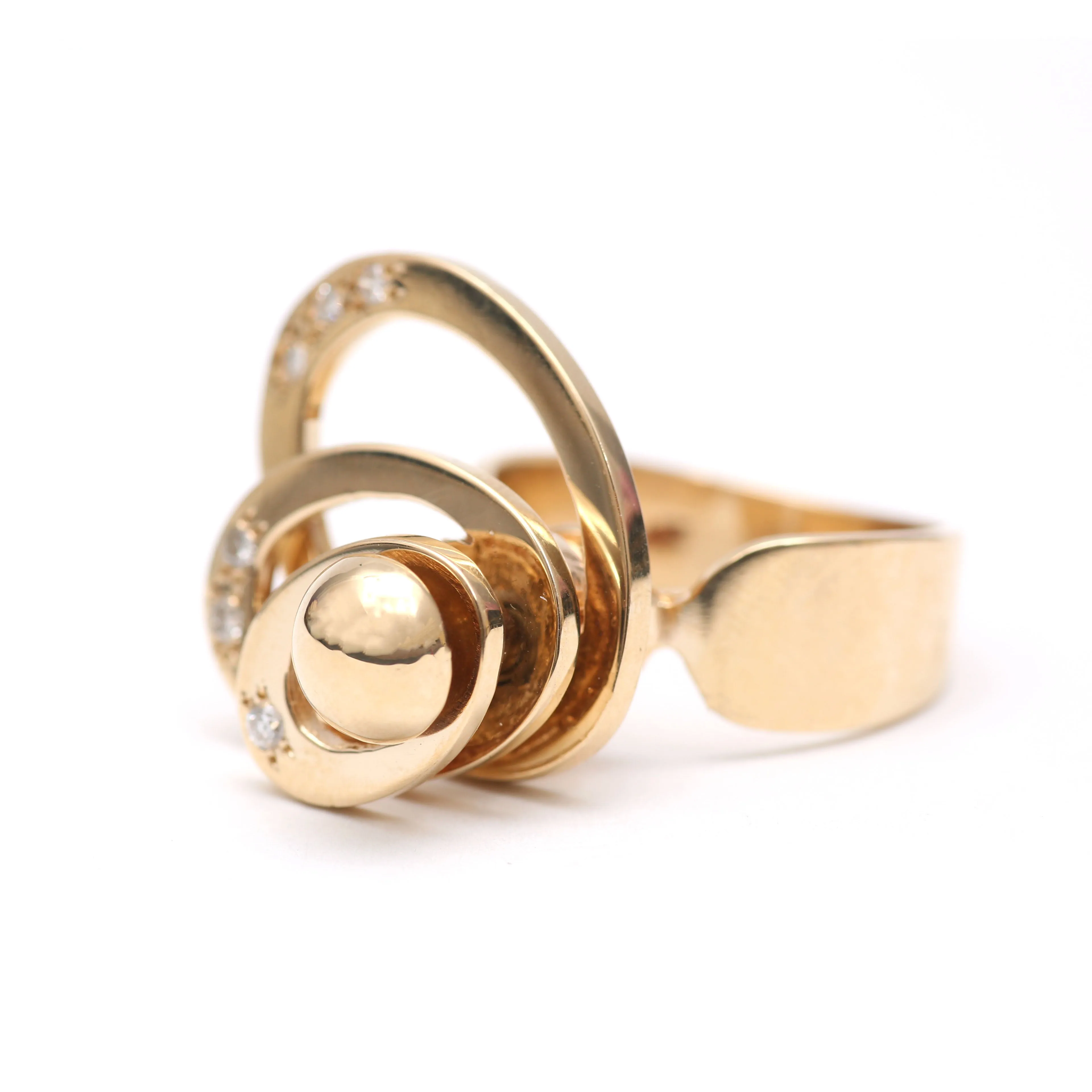 SOLD* 14k Three-Tiered Spinner Ring
