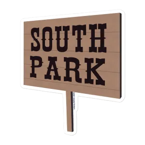 South Park Wooden Logo Die Cut Sticker