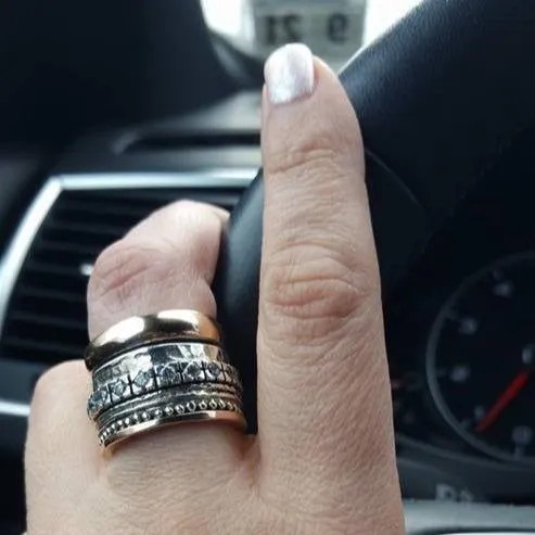 Spinner rings for women. Silver Gold  Zircons / Garnets / Opals.