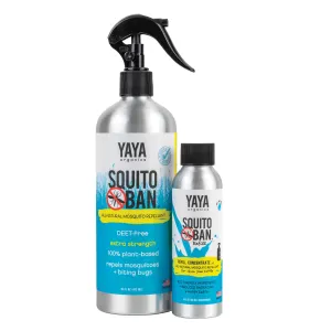 SQUITO BAN® All-Natural Mosquito Repellent (16 oz)   Refill Bundle