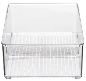 Stackable Bins Kitchen Storage Containers Refrigerator Organizer Single Wide Bin 4 Grins
