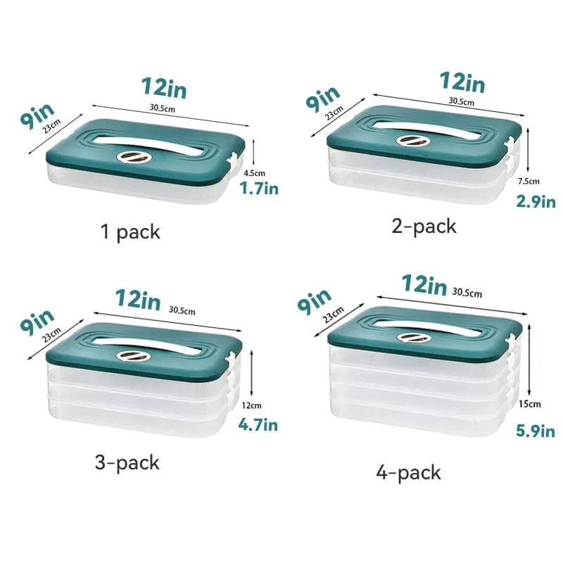 Stackable Freezer Storage Containers - Tray to Keep Fruits, Vegetables, Meat