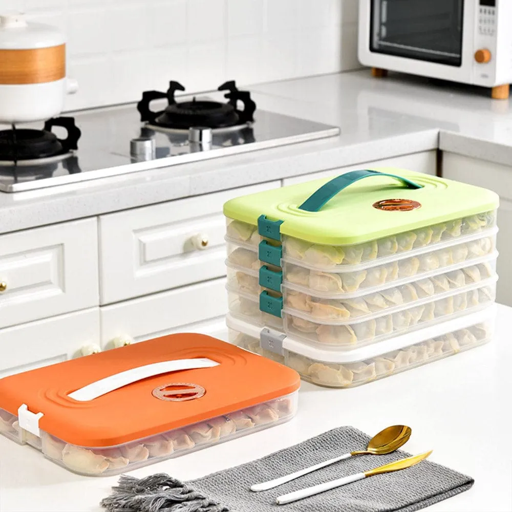 Stackable Freezer Storage Containers - Tray to Keep Fruits, Vegetables, Meat