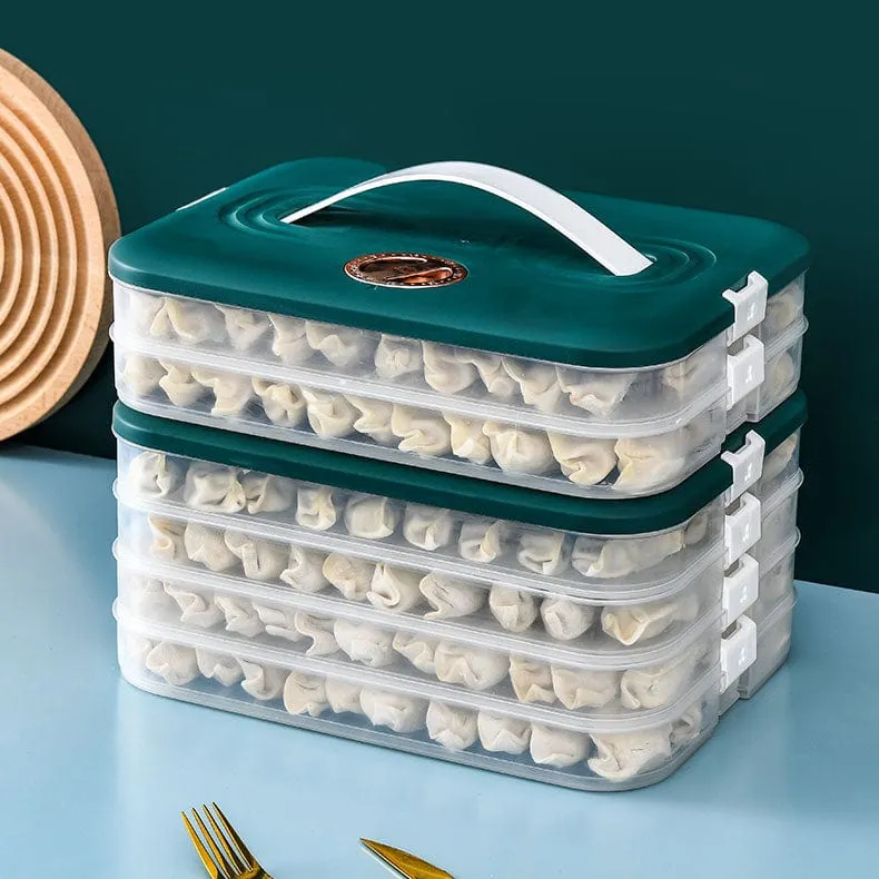 Stackable Freezer Storage Containers - Tray to Keep Fruits, Vegetables, Meat
