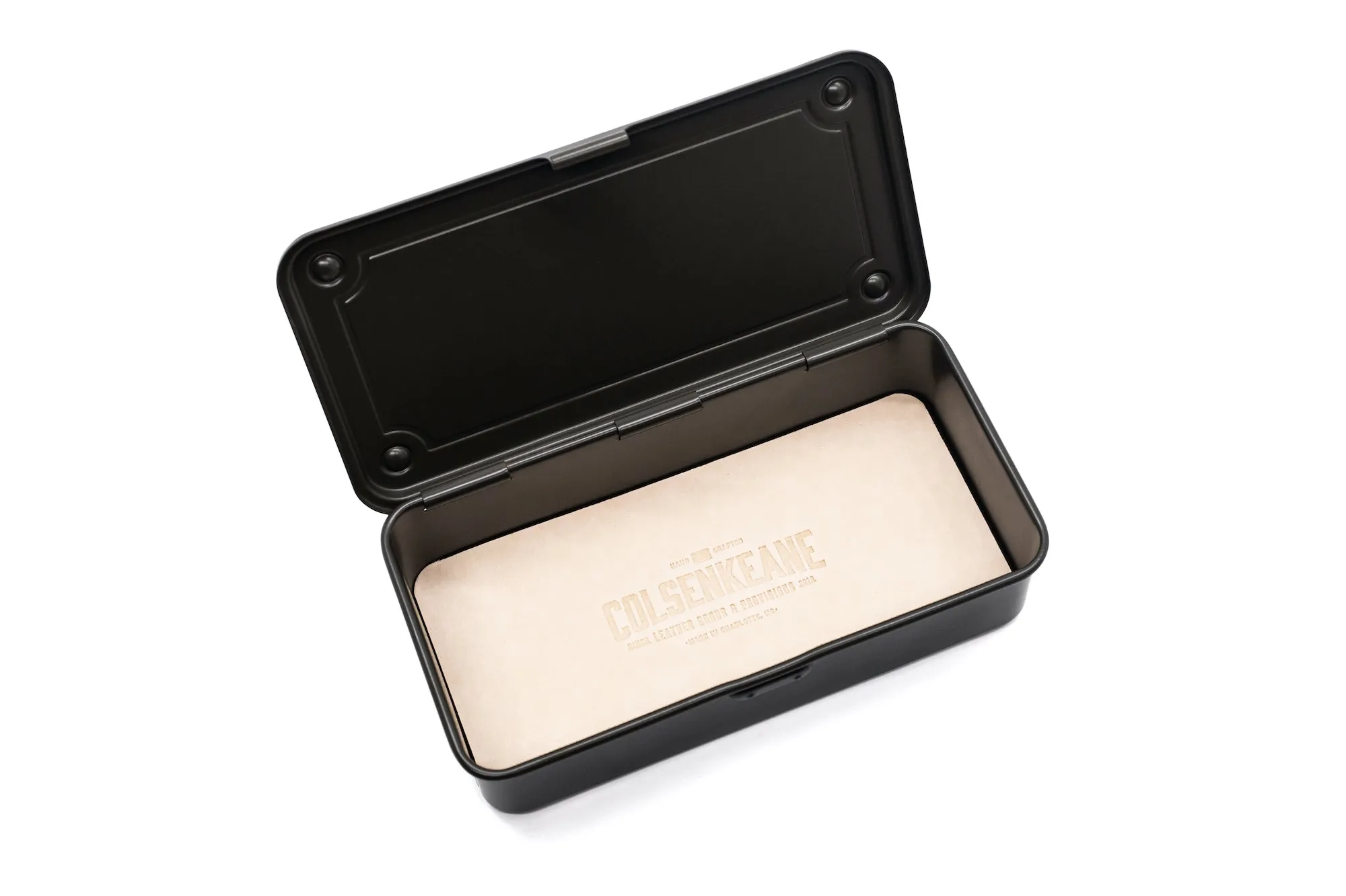 Steel Stackable Storage Box With Leather Liners