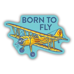 Stickers Northwest - Born to Fly Biplane
