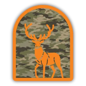 Stickers Northwest - Camo Orange Deer Sticker