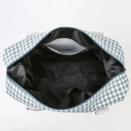 Stylish Houndstooth Canvas Travel Bag