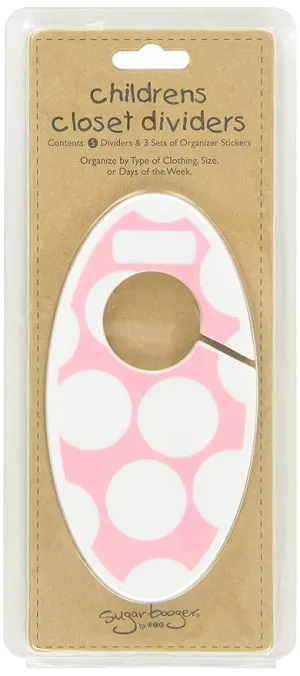 Sugarbooger Children's Closet Dividers - Big Dots Bright Pink