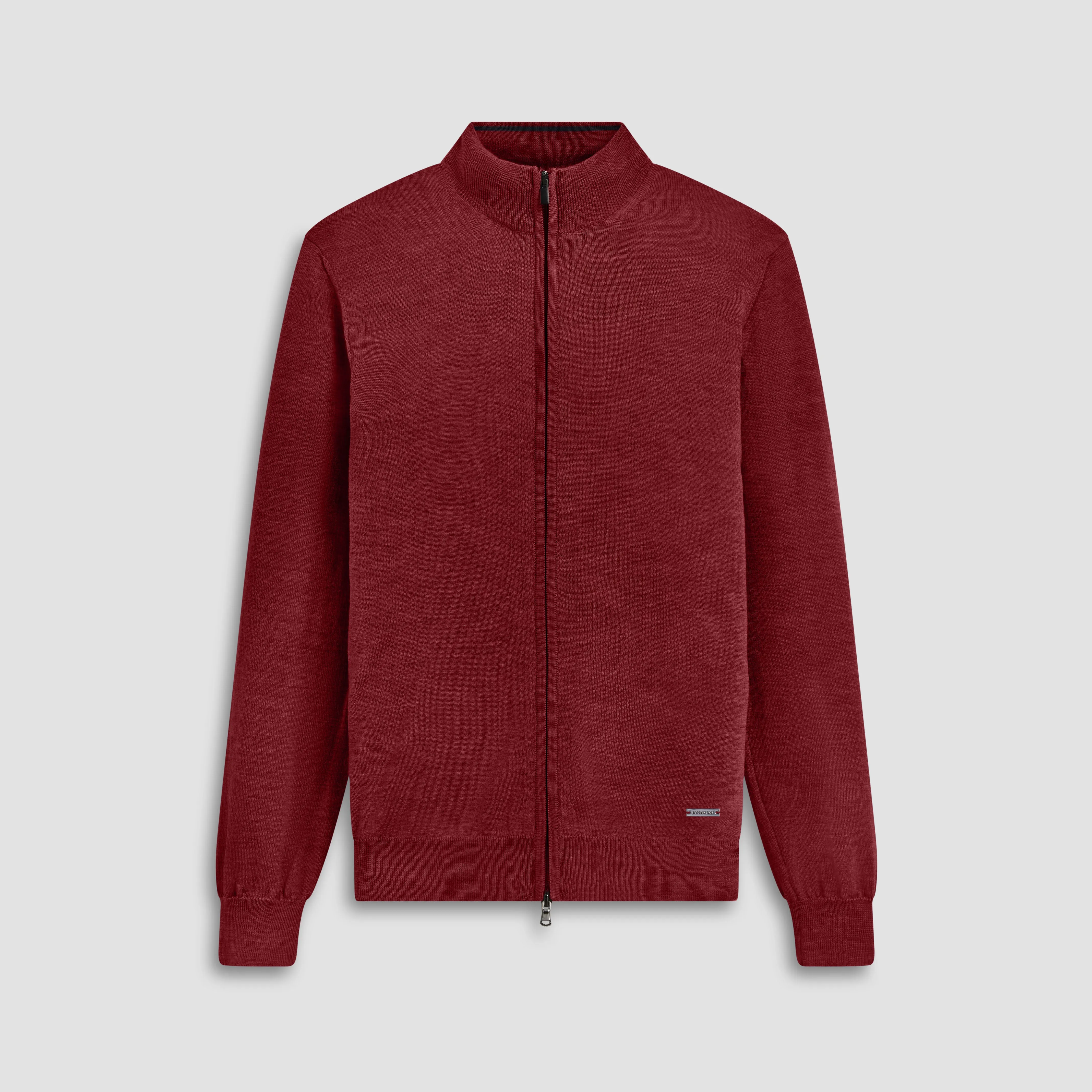 Super Merino Mock Neck Full Zip Sweater