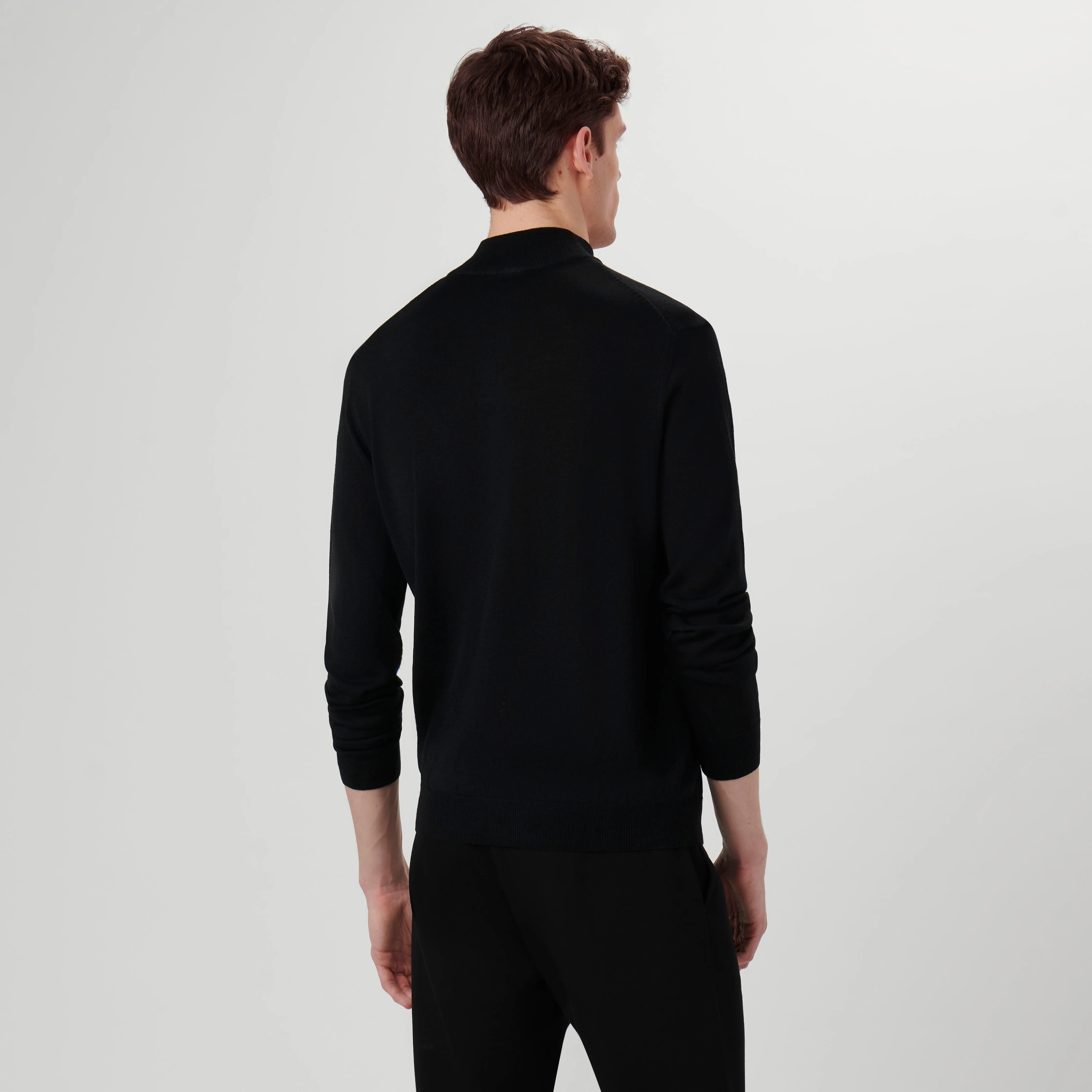 Super Merino Solid Quarter Zip Sweater