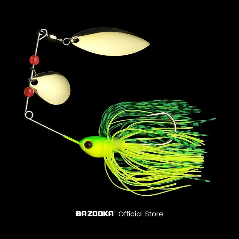 Swim Jig hook Fishing Lure Silicone Skirts Spinners bait Metal double Spoon 15/17/18g