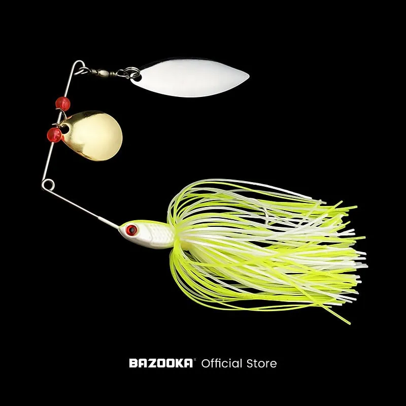Swim Jig hook Fishing Lure Silicone Skirts Spinners bait Metal double Spoon 15/17/18g