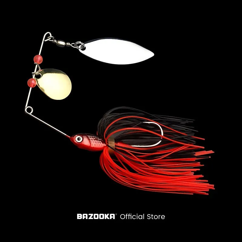 Swim Jig hook Fishing Lure Silicone Skirts Spinners bait Metal double Spoon 15/17/18g