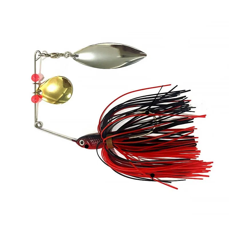 Swim Jig hook Fishing Lure Silicone Skirts Spinners bait Metal double Spoon 15/17/18g