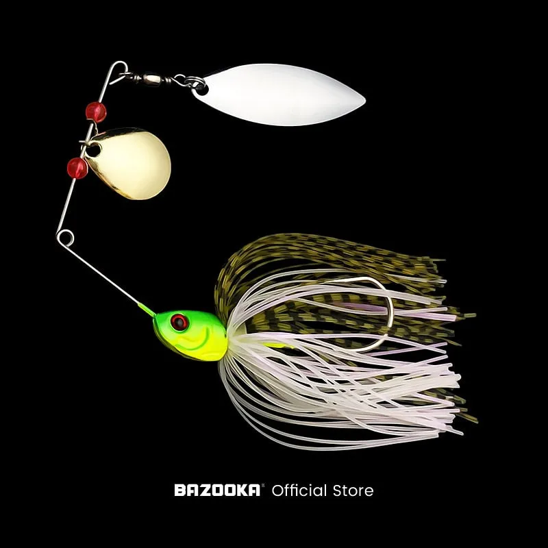 Swim Jig hook Fishing Lure Silicone Skirts Spinners bait Metal double Spoon 15/17/18g