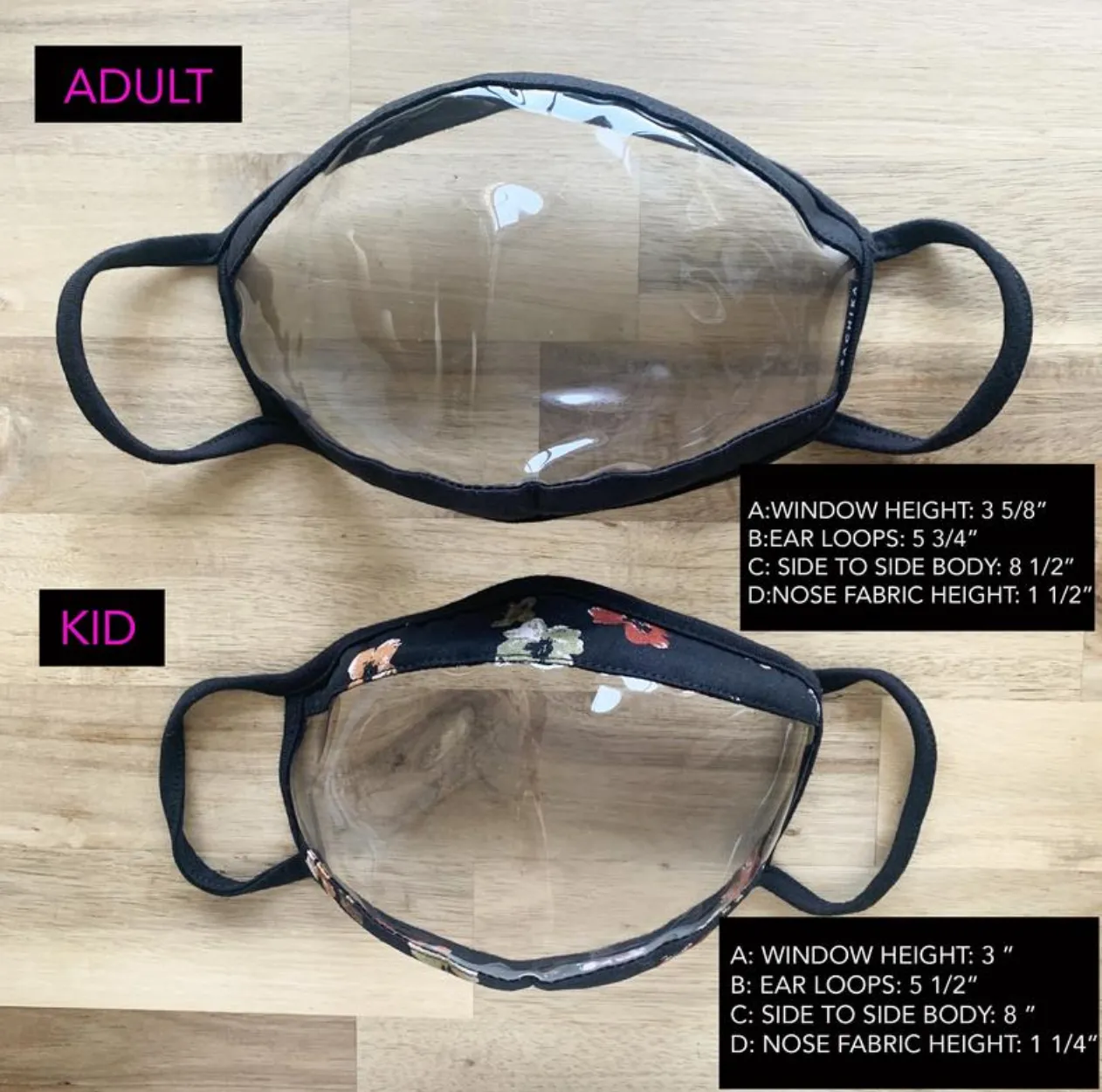 Teacher Adult/Child Clear Window Mask Transparent Clear Mask by SACHIKA