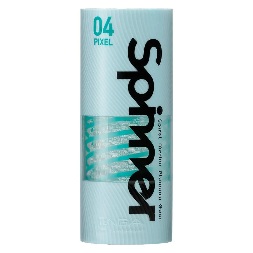 Tenga - Spinner Pixel Masturbator - Transparant/Turquoise