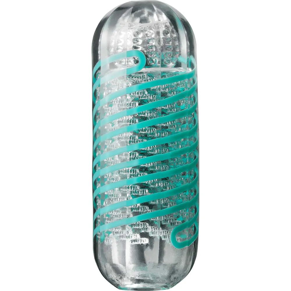 Tenga - Spinner Pixel Masturbator - Transparant/Turquoise