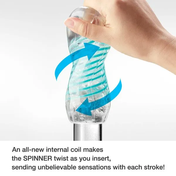 Tenga - Spinner Shell Masturbator - Transparant/Neon