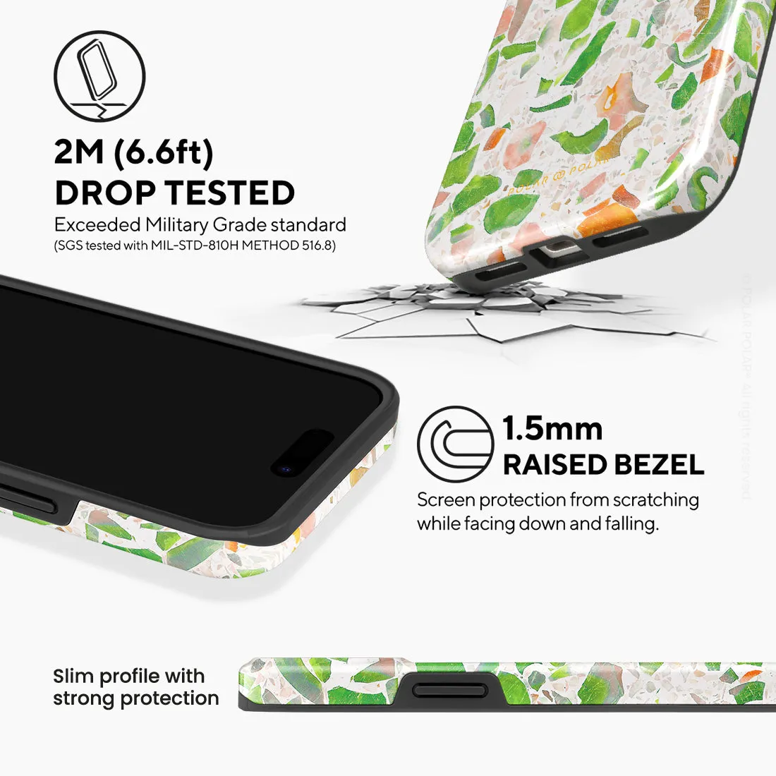 Terrazzo Green Custom - iPhone 15 Plus Case