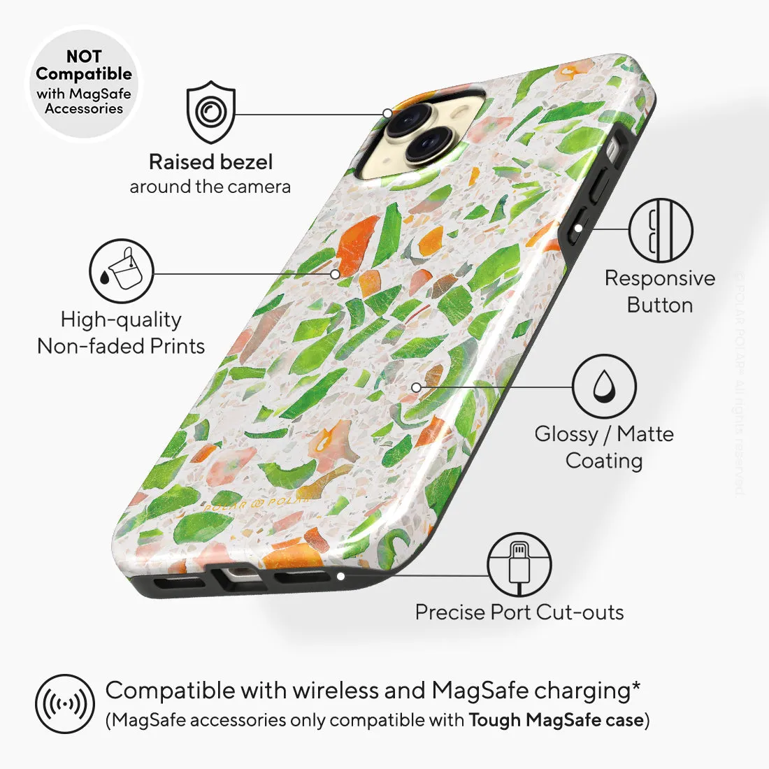 Terrazzo Green Custom - iPhone 15 Plus Case
