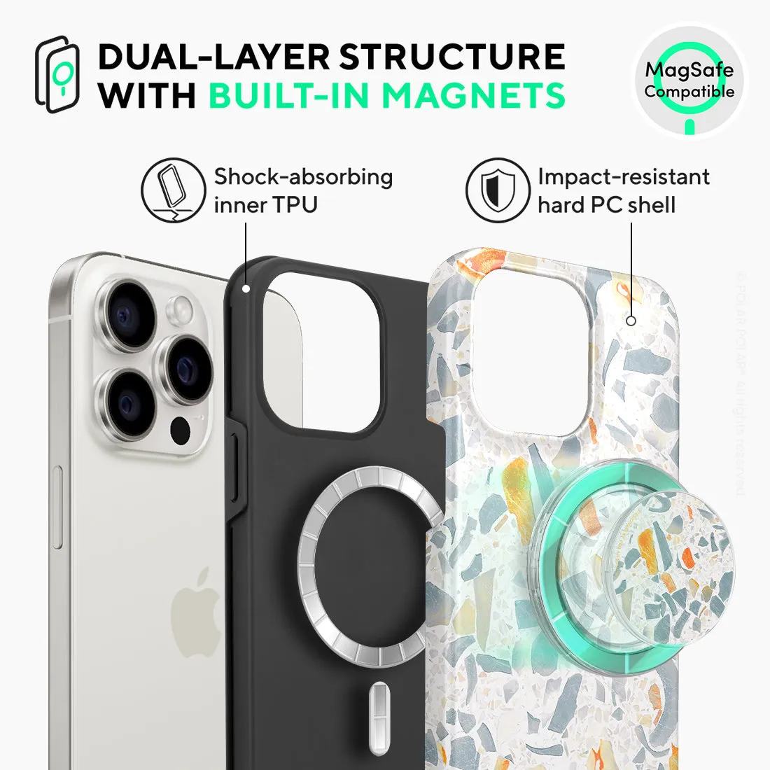 Terrazzo Grey Custom - iPhone 15 Pro Max Case