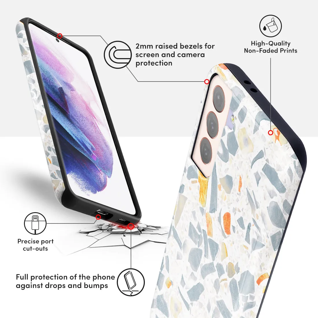 Terrazzo Grey Custom - Samsung Galaxy S21 5G Case