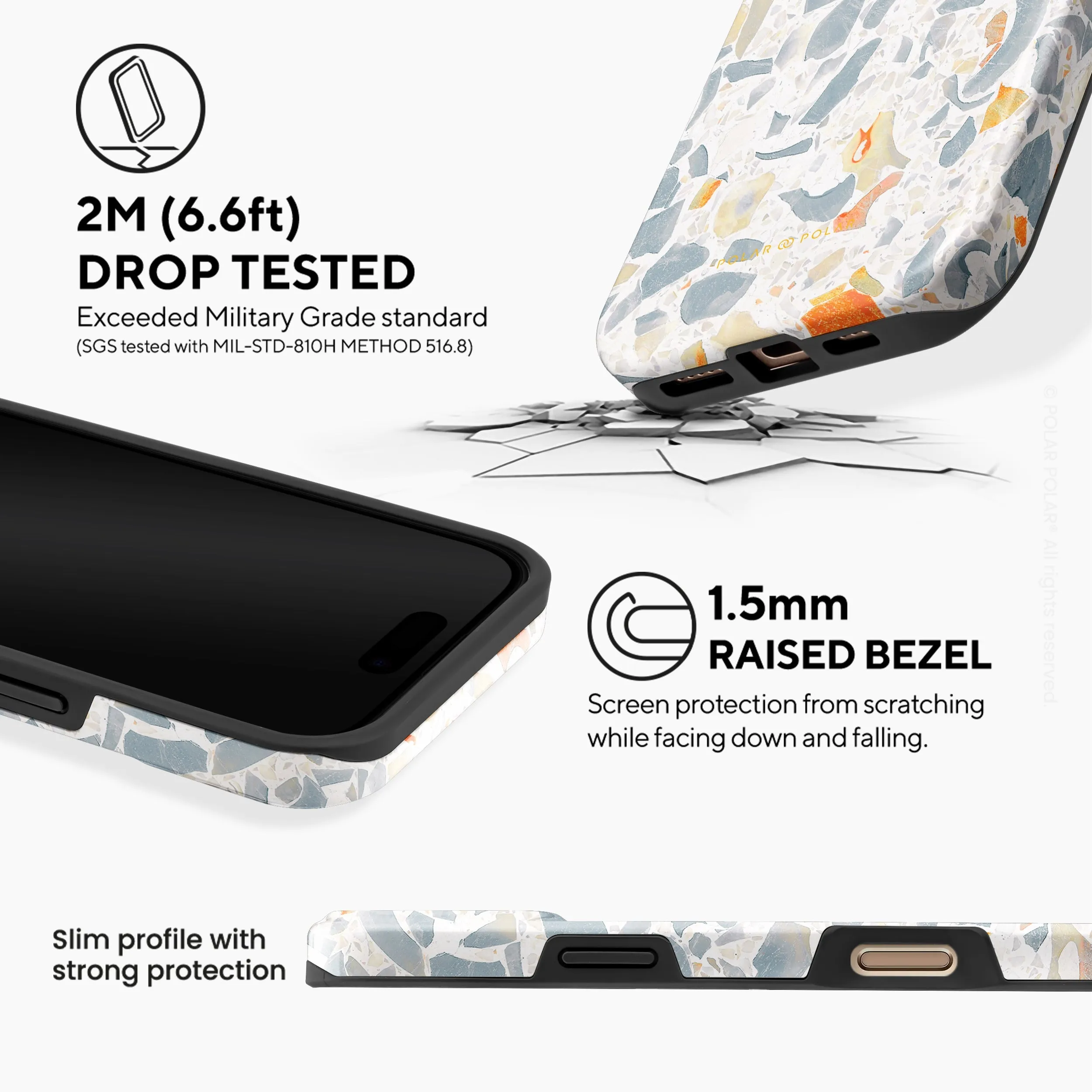 Terrazzo Grey - iPhone 16 Pro Max Case
