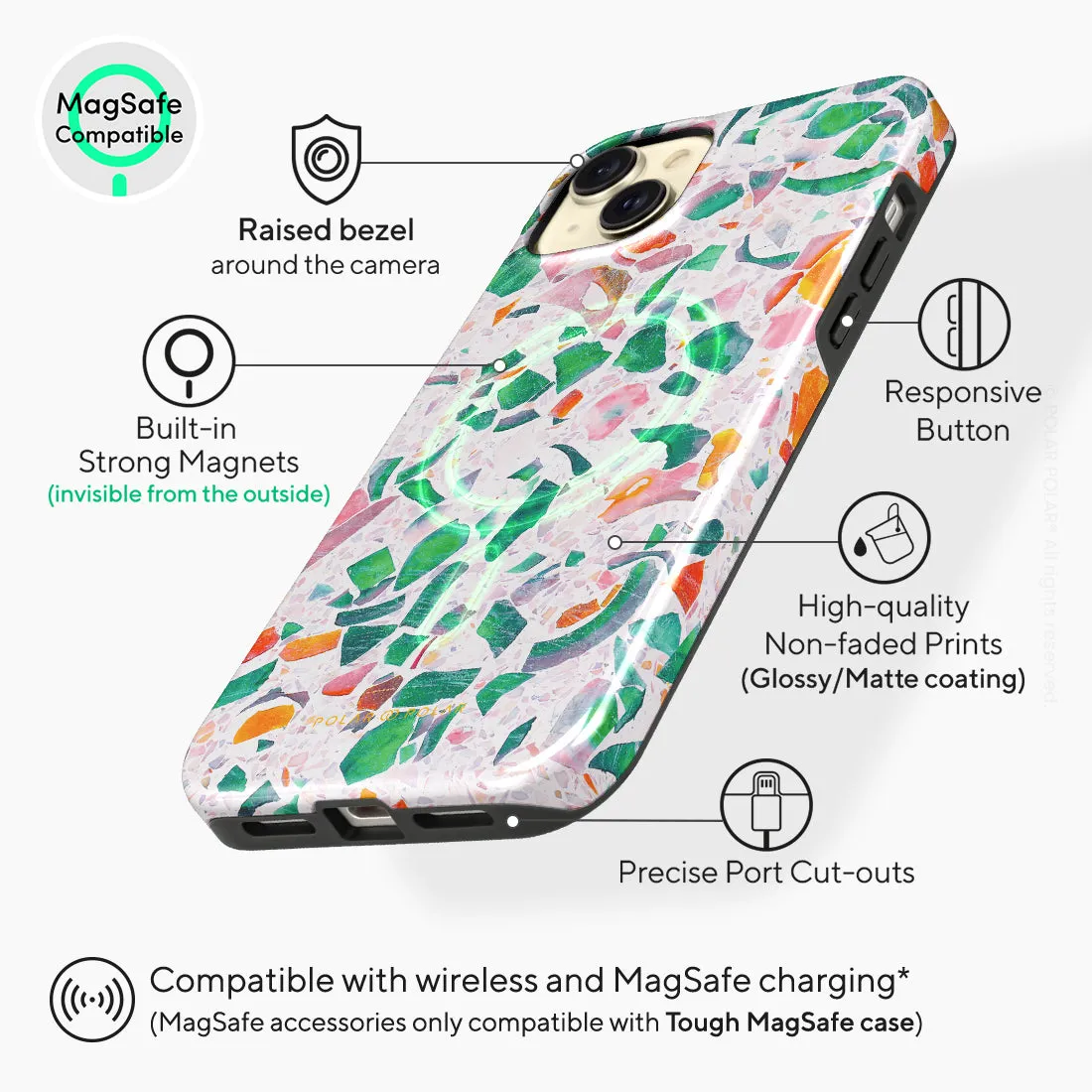 Terrazzo Lake Blue Custom - iPhone 15 Plus Case