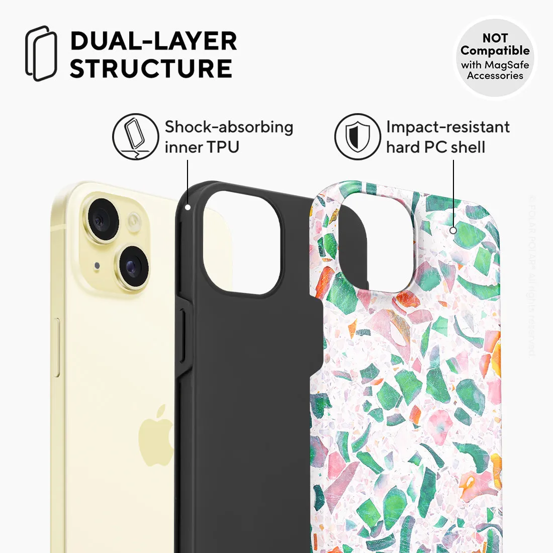 Terrazzo Lake Blue Custom - iPhone 15 Plus Case