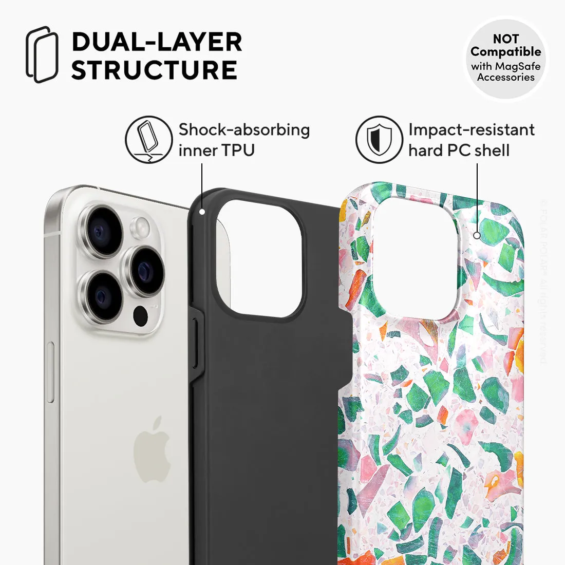 Terrazzo Lake Blue Custom - iPhone 15 Pro Max Case