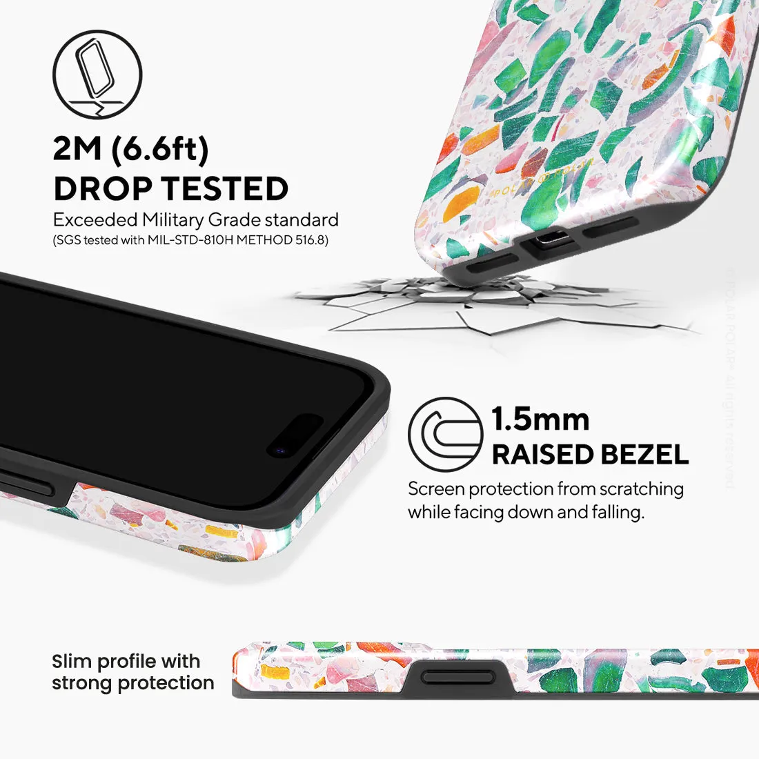 Terrazzo Lake Blue Custom - iPhone 15 Pro Max Case