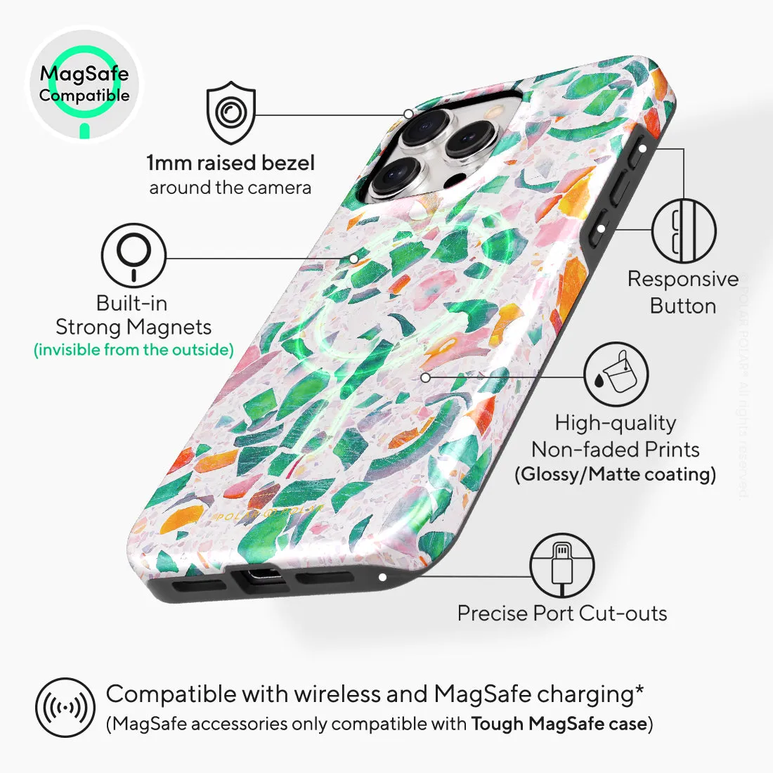 Terrazzo Lake Blue Custom - iPhone 15 Pro Max Case