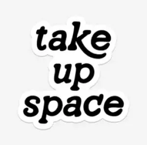 The Take Up Space Sticker - Various Colours