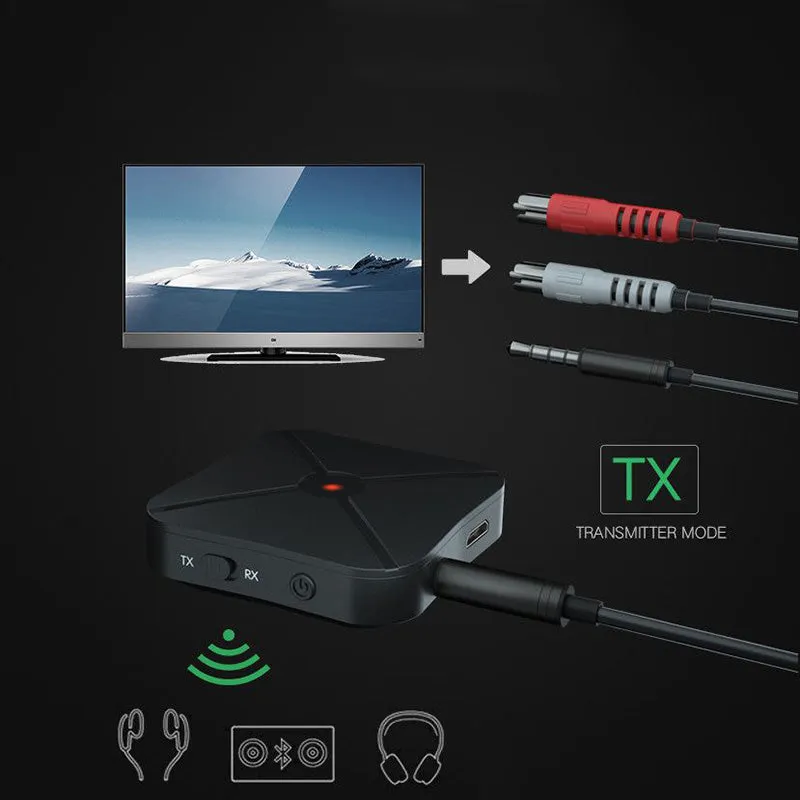 Transmiter Audio Bluetooth - Nadajnik   Odbiornik (wbudowana bateria)