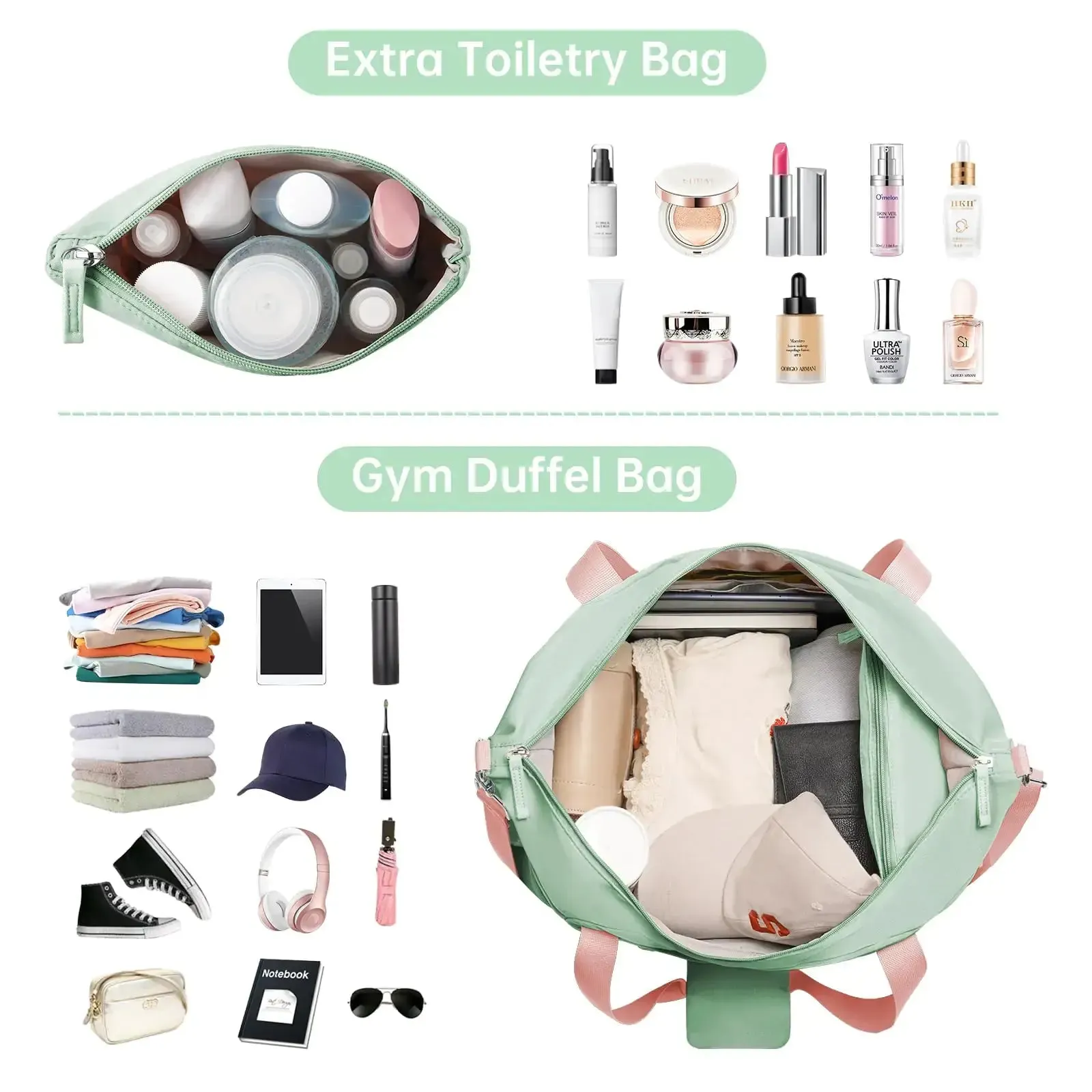 Travel Duffel with USB Port & Shoe Area