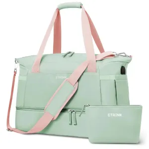 Travel Duffel with USB Port & Shoe Area