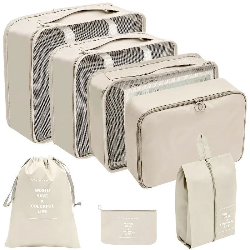 Travel Luggage Organiser Set 7PCS 6Colours Storage Bags