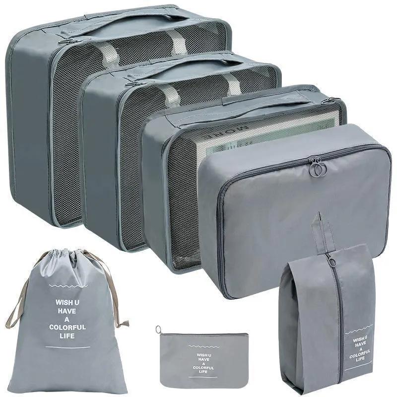 Travel Luggage Organiser Set 7PCS 6Colours Storage Bags