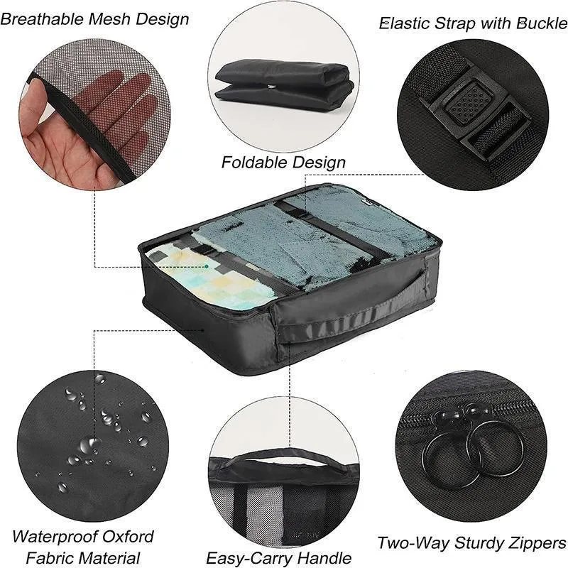 Travel Luggage Organiser Set 7PCS 6Colours Storage Bags
