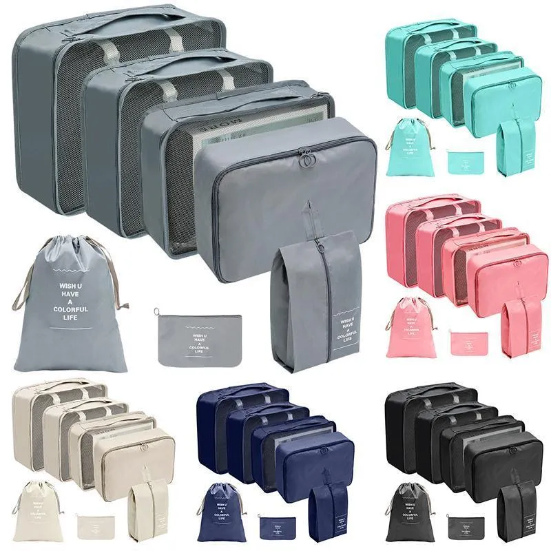 Travel Luggage Organiser Set 7PCS 6Colours Storage Bags